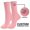 Cotton Design Own Fashion Embroidery Jacquard Men Brand Packaging Crew Sports Logo Custom Socks