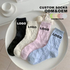 Logo Cycling Happy Packaging Wholesale Custom OEM Factory Low MOQ Designer Crew Men Sports Socks