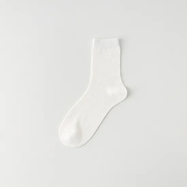Environmentally Friendly Socks Bamboo Fiber Socks Men′s Middle Tube Socks Thin Antibacterial Anti-Odor Mesh Breathable Sweat Manufacturers Wholesale