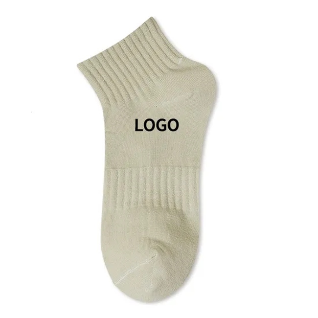 Popular Women and Men Crew Casual Short Socks Customized Embroidered Design Your Logo Cotton Socks with High Quality