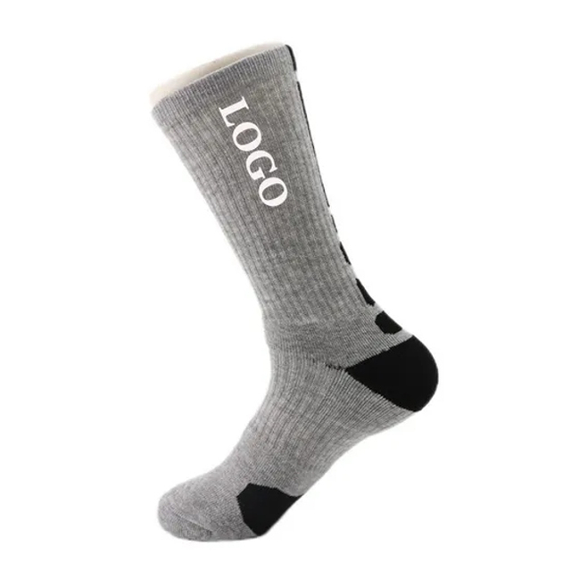 Hot Sale Fashion Custom Logo Athletic Basketball Socks Good Quality Crew Socks for Adult and Young Men for Sports