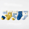 Customized Wholeseller Infant Kids Girls Boys Baby Cotton Stripe Jacquard Branded Socks OEM ODM Winter Autumn