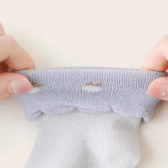 High Quality Trendy Boneless Slouch Flower Baby Girl Cute Socks
