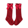 Newborn Cozy Ribbed Girl Baby Socks with Bows