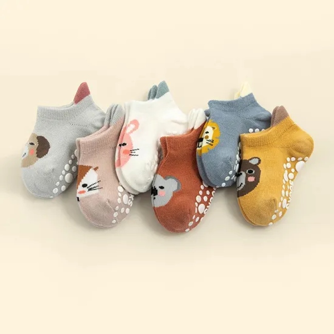Baby Cartoon Socks Point Glue Thick Bottom Non Slip Children′s Grip Socks