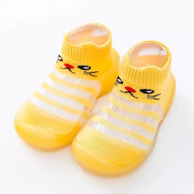 Toddlers Shoes Socks Soft Children Anti Skid Floor Socks Baby Cartoon Rubber Soles Cotton