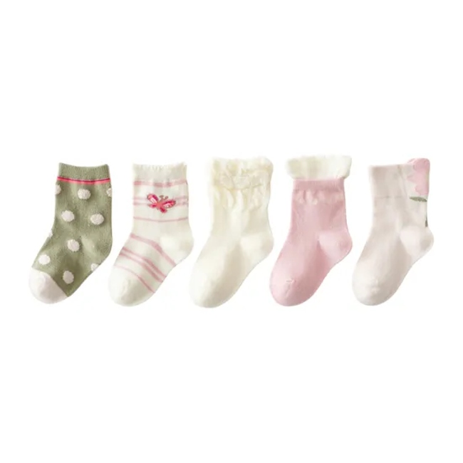 Anti Bacterial Breathable Skin Friendly Babies Fashion Lovely Cute Cotton Ankle Crew Soft Little Sock