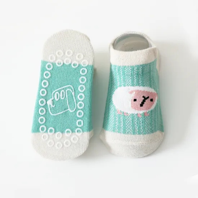 Summer Mesh Thin Children′s Boat Socks Summer Glue Non Slip Floor Baby Socks