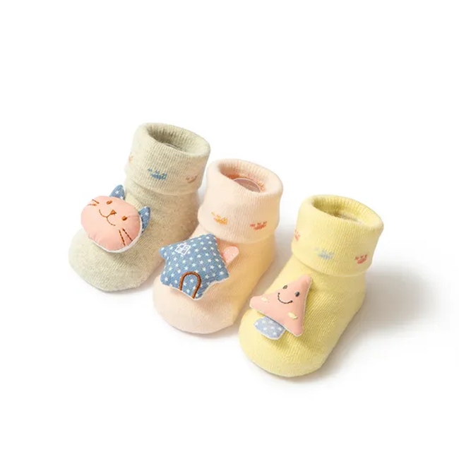Unisex Low Price Custom Wholesale Kids Baby Children Bci Cotton Terry Toy Shoe Socks
