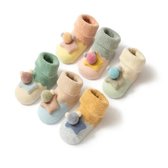 Low Price Wholesale Custom Unisex Baby Kids Children Cotton Terry Toy Shoe Socks