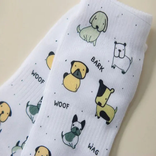 Dog Heads Baby Socks with % Skin Safe Tested Silicone Dots