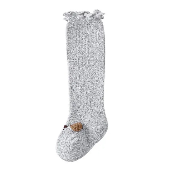 High Quality Cotton and Fleece Socks Color Baby Knee High Socks Baby Winter Thick Stockings for Baby