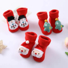 D Cartoon Christmas Thick Red Infant Winter Anti Slip Baby Socks