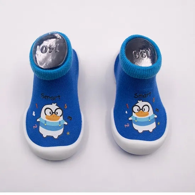 Custom Cute D Animal Pattern Toddler Baby Antislip Floor Shoes Socks with Rubber Bottom