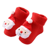D Cartoon Christmas Thick Red Infant Winter Anti Slip Baby Socks