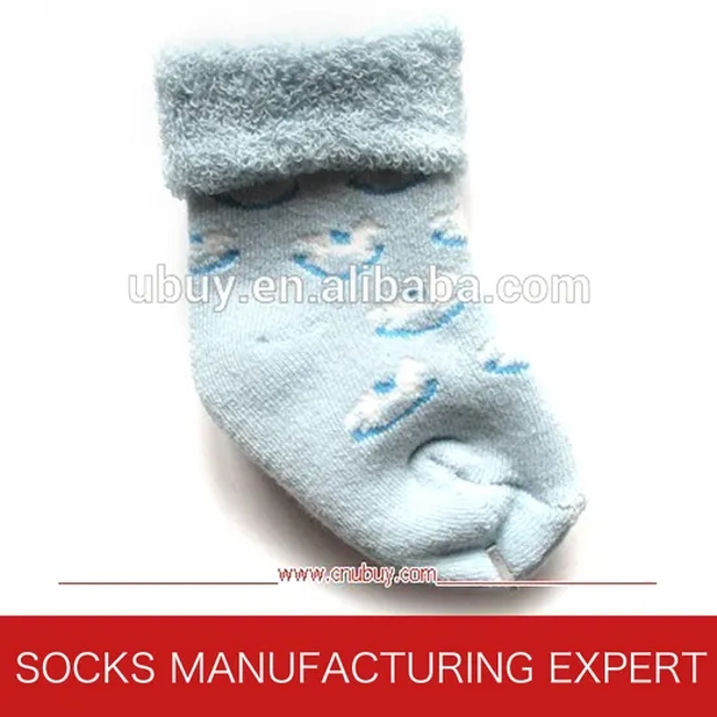 Baby Comb Cotton Terry Socks with Anti Slip Foot