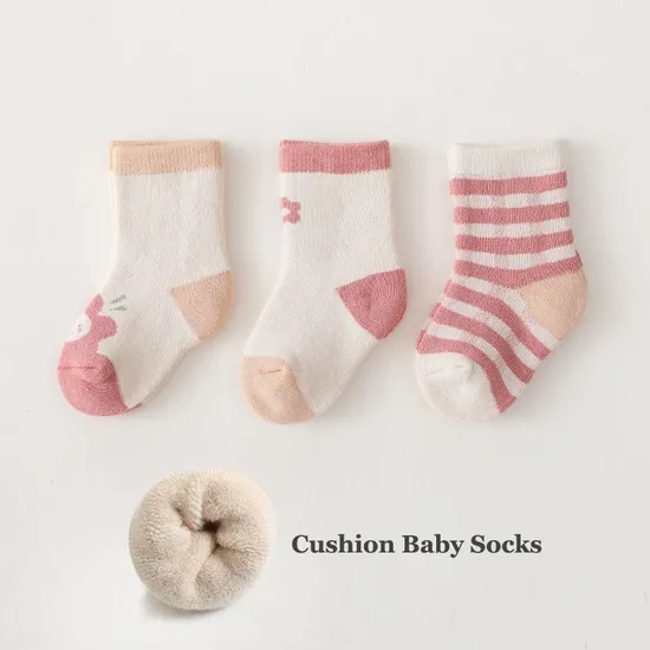 Baby Ankle Socks Toddler Infant Cotton Cushion Crew Fuzzy Warm Baby Socks