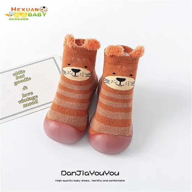 Animal Baby Shoes Sock Soft Non Slip Kids Floor Cotton Comfortable Socks with Rubber Soft Sole
