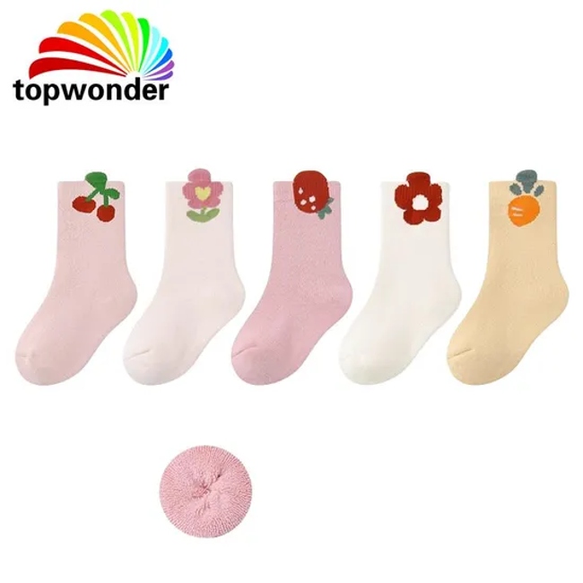 Customize All Designs of Baby Terry Sock, Baby Knee High Sock, Baby Winter Sock in Many Colors, Sizes and Material