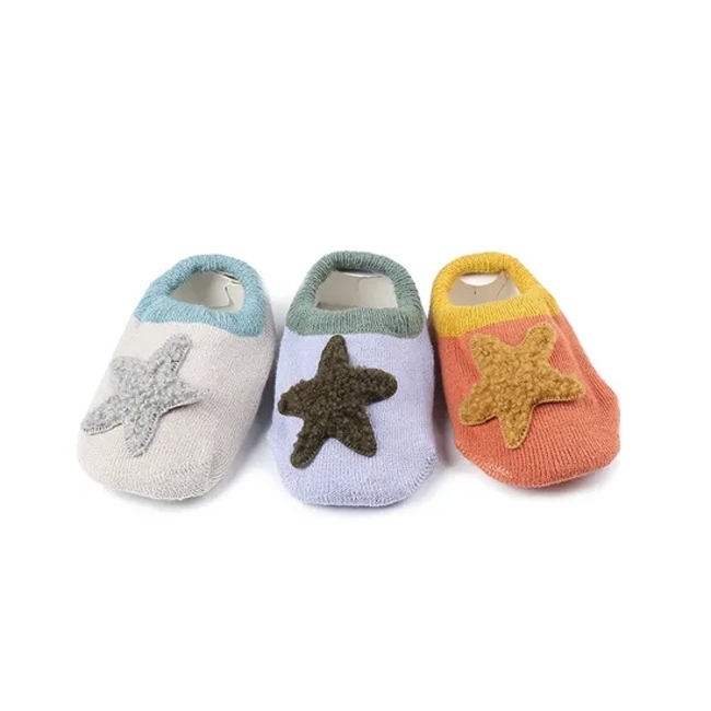 Unisex Children Baby Kids Cotton Wholesale Short Non Slip Shoes Socks