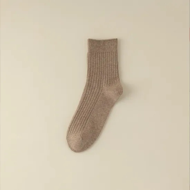Cotton Crew Socks for Men Fall Winter Long Warm Antibacterial Business Casual