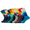 Fashion Happiness Socks Custom Made Colorful Cotton Bamboo Fancyed Cool Bright Colored Business Mens Dress Socks for Men