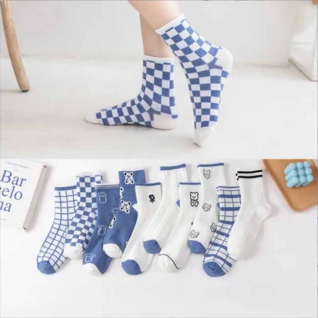 Blue Bear Winter Crew Socks Cute Warm Cotton Socks Wholesale