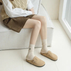 Embroidered Lettering Socks Combed Cotton Women′s Crew Pile Socks Custom Logo