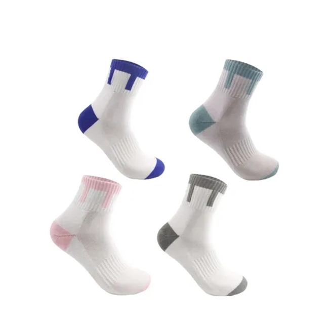 Anti Bacterial Breathable Skin-Friendly Women′s Fashion Cotton Ankle Crew Running Jogging Sports Terry Cushion Sock