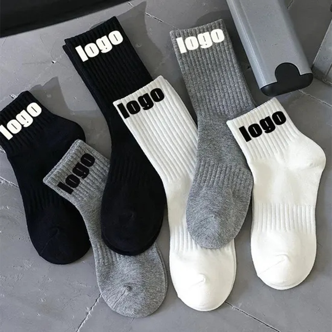 Premium Quality Make to Order Socks-Stocking Cushion Wholesale Crew Combed Cotton Logo Unisex Sports Designer Unisex Men Women Custom Socks