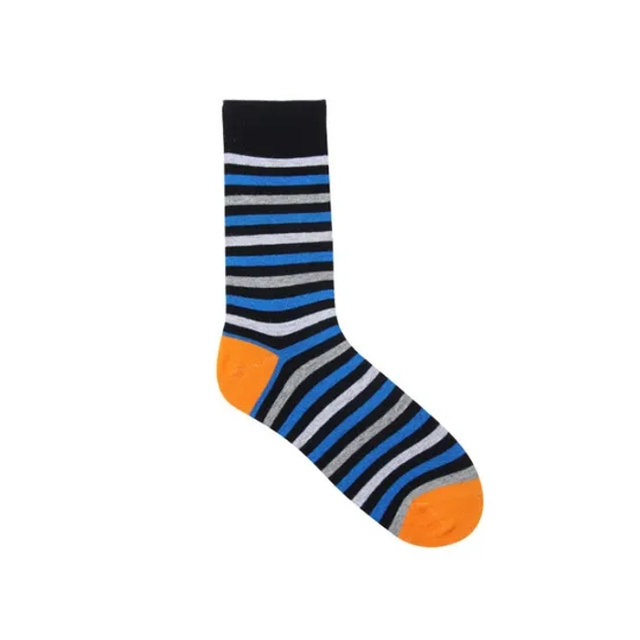 Factory Directly Custom Logo Stripe Cotton Mens Business Socks