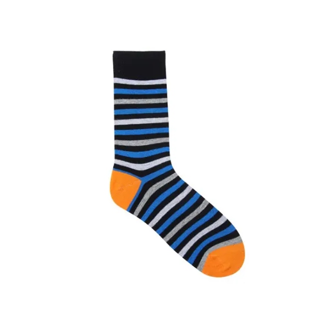 Factory Directly Custom Logo Stripe Cotton Mens Business Socks