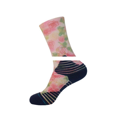 Wholesale High quality Custom polyester print sublimation sport socks