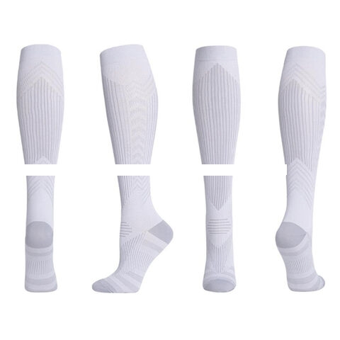 Wholesale Men Compression Socks for Women and Men mmHg Circulation Support Socks White Casual Sport Compression Socks