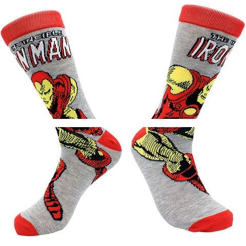 Unisex Jacquard socks avenger pattern crew socks