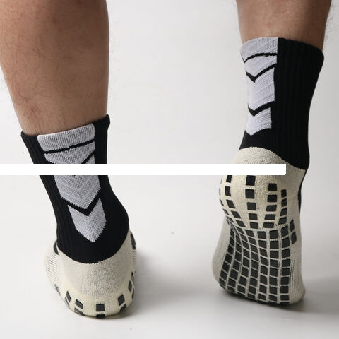 Hot sale Glued anti slip thickened towel bottom mid tube sports socks workout running