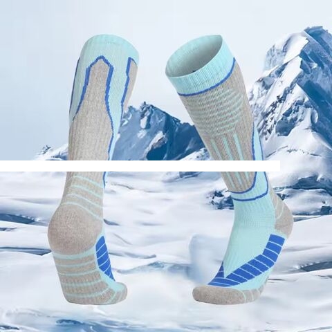 Warm and non slip professional women s ski socks outdoor sports towel bottom thick high tube sports mountaineering socks