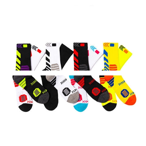 Sports socks, Long tube basketball socks men s towel bottom sweat absorbing breathable professional
