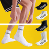 OEM Manufacture Low MOQ Cotton Socks Packaging Jacquard Embroidery Print Knitted Crew Ankle Custom Unisex Sports Socks for Youth