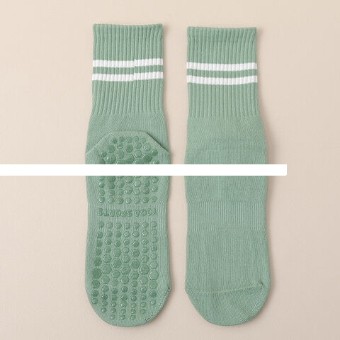 Cotton Women Compression Fashion Breathable Custom Non Slip Anti Slip Pilates Crew Grip Yoga Socks