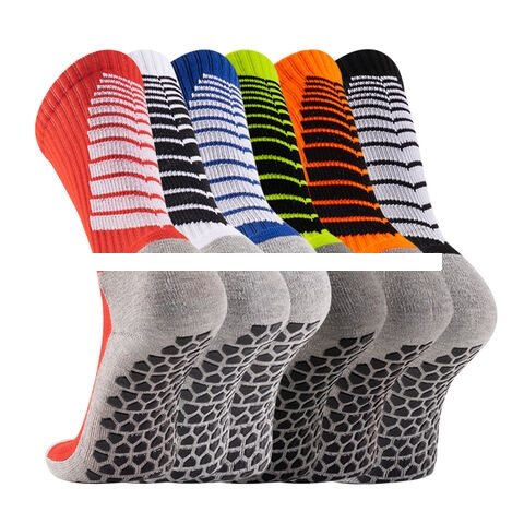 Factory Made Sporty Crew Socks Casual Anti Slip Logo High Elastic Breathable Football Socks Free Size for Everyone