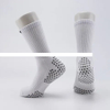 Wholesale winter solid color anti slip men soccer sport socks with exclusive grip logo for men