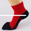 High Quality Custom crew spandex toe separator socks athletic women toe socks five toe finger socks