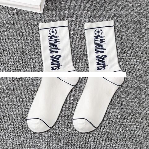 Low Moq Factory Price Fashion Sport Socks Support Custom Jacquard Design Crew Cotton Socks