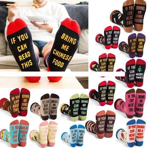Wholesale AutumnWinter New Style Christmas Stocking Cartoon Letter Crew Sports Socks For Unisex