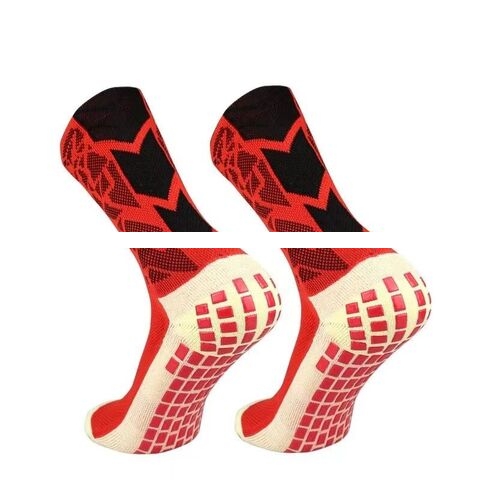 Wholesale High Quality Men Crew Cotton Spandex Custom Logo Anti Silp Grips Socks Football Sports Socks