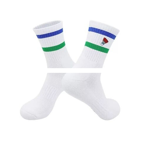 Free Sample Custom High Quality Combed Cotton N Half Terry Sport Socks Unisex Size Breathable Badminton Socks
