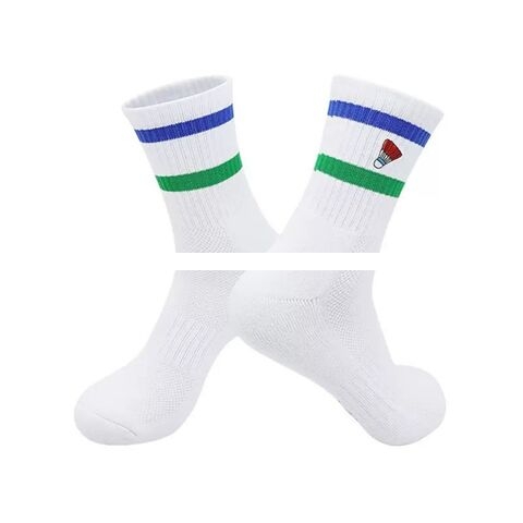 Free Sample Custom High Quality Combed Cotton N Half Terry Sport Socks Unisex Size Breathable Badminton Socks