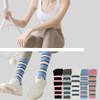 Factory stock in mid tube yoga socks non slip breathable high elastic cotton new five finger socks striped Pilates socks women
