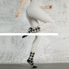 Green stripe yoga five finger socks anti slip anti friction custom Pilates socks professional custom logo